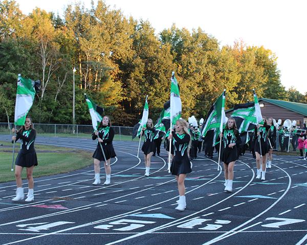 Flag girls at Homecoming 